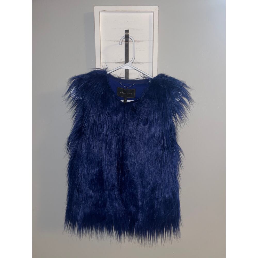 BCBGMAXAZRIA Bonni  Orient Blue vest size XS new with tags